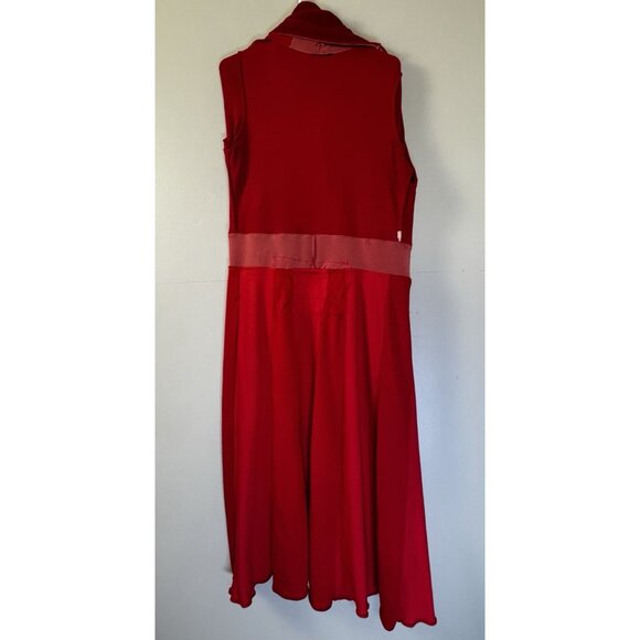 Blissninja OOAK Red Velour Patchwork Hooded Overcoat Elf Whimsigoth Fairy Grunge - Picture 10 of 14